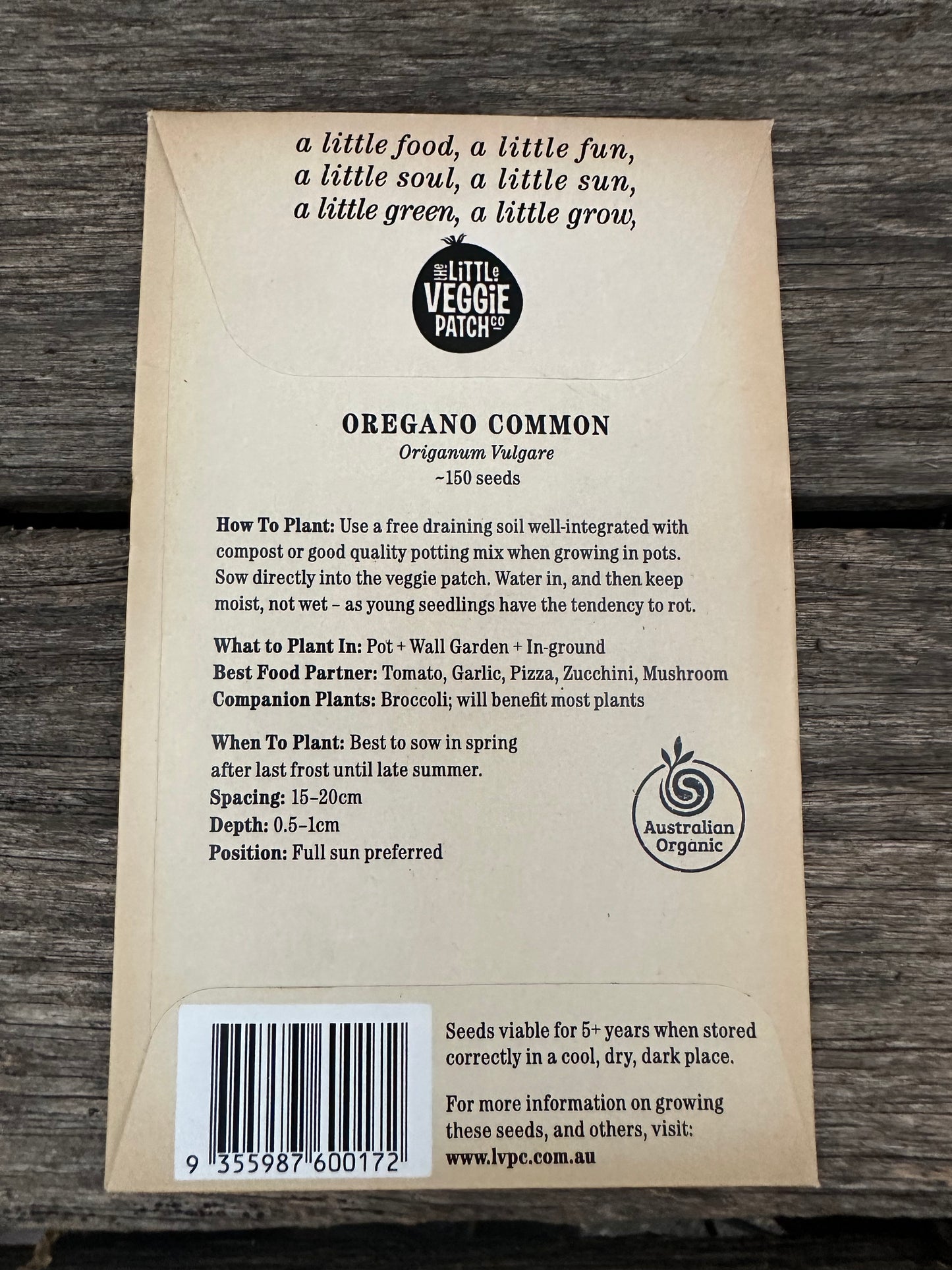 Oregano (Organic) - Vintage Heirloom Little Veggie Patch co