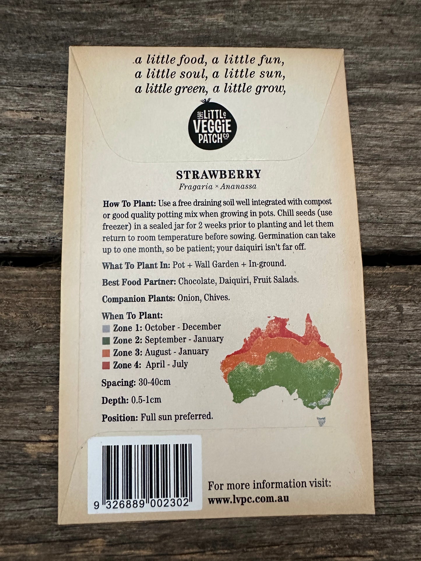 Strawberry (White Soul) - Vintage Heirloom Little Veggie Patch co
