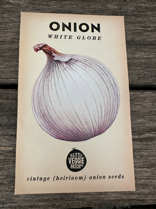Onion (White Globe) - Vintage Heirloom Little Veggie Patch co