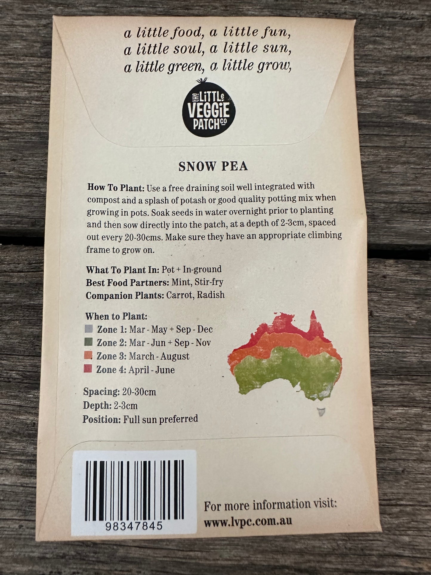 Snow Pea - Vintage Heirloom Little Veggie Patch co